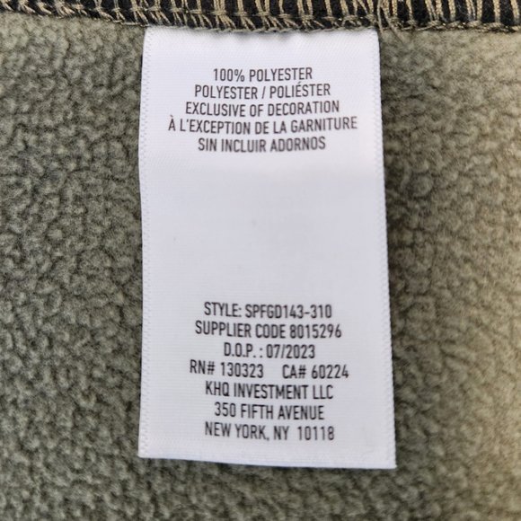 Spyder Fleece Jacket Mens Medium Olive Green - Picture 6 of 6